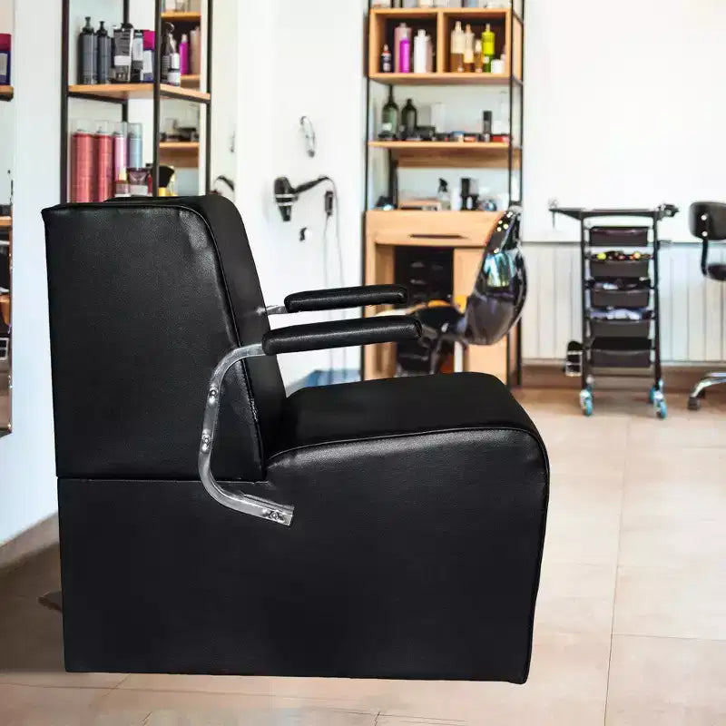 PureSana 3 Pack Chromium Anastasia Vinyl Professional Platform Hair Dryer Chair