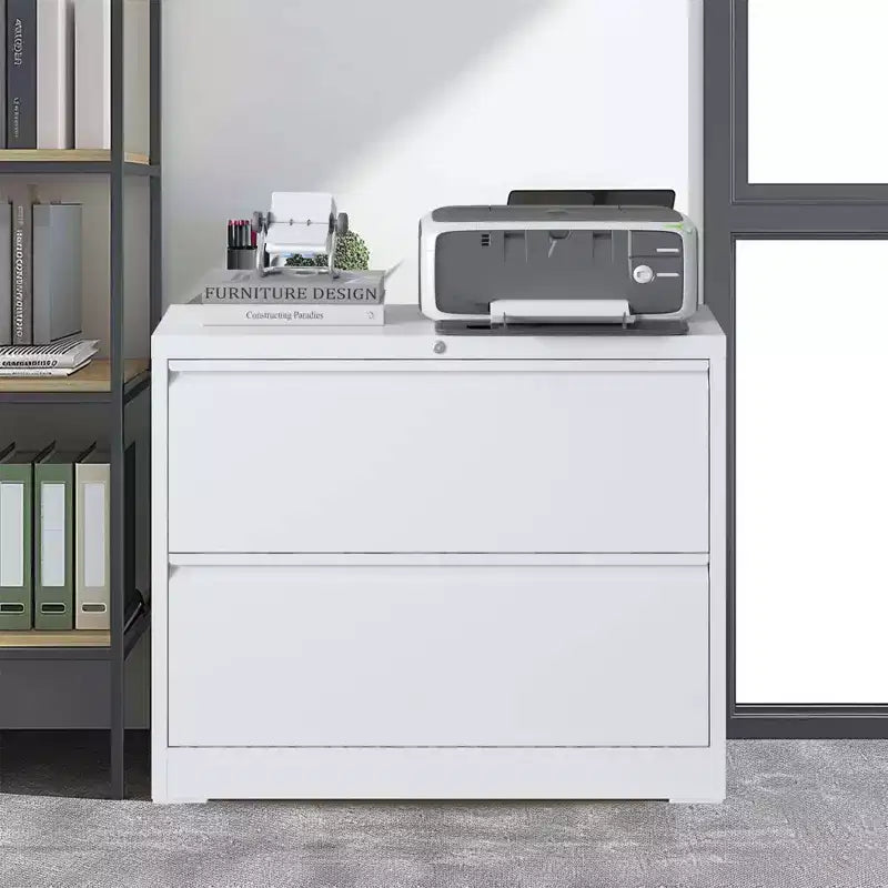 Okak Modern Metal Lateral Filing Cabinet with Lock Drawers,Storage Organizer File Cabinet for Home Office,Beside Desk