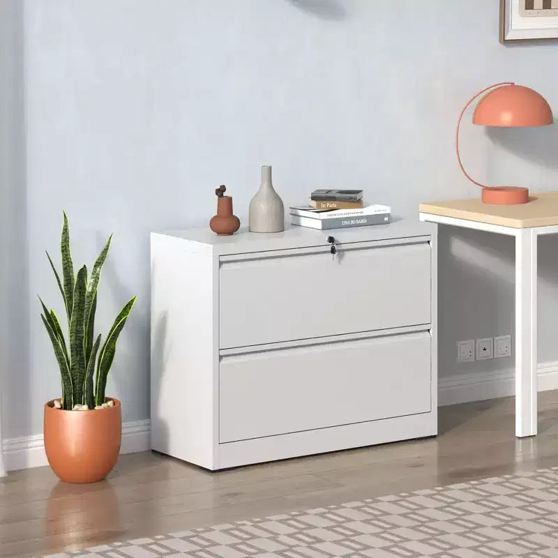 Okak Modern Metal Lateral Filing Cabinet with Lock Drawers,Storage Organizer File Cabinet for Home Office,Beside Desk