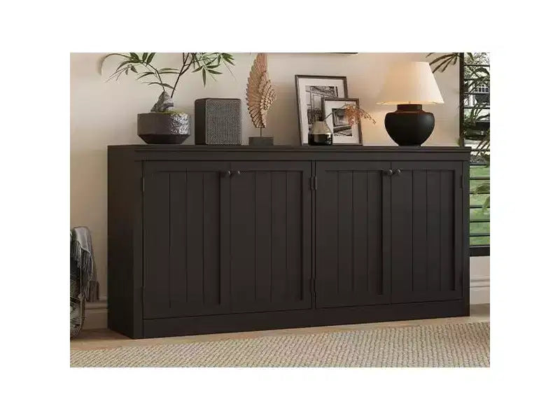 Acekool 4-Door Buffet Cabinet with Storage, Anti-Tip Sideboard for Dining Room, Kitchen, or Office
