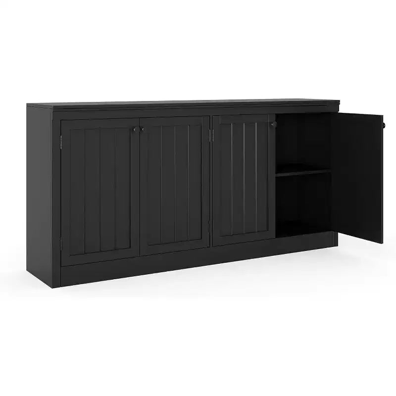 Acekool 4-Door Buffet Cabinet with Storage, Anti-Tip Sideboard for Dining Room, Kitchen, or Office