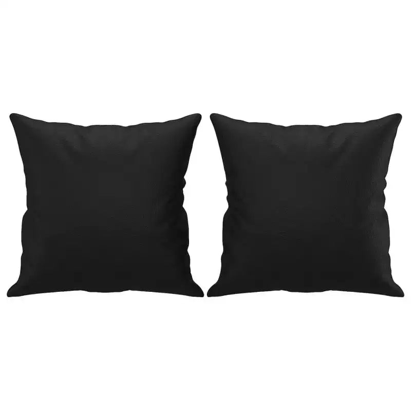 vidaXL 2-Seater Sofa with Throw Pillows Loveseat Couch Black Faux Leather