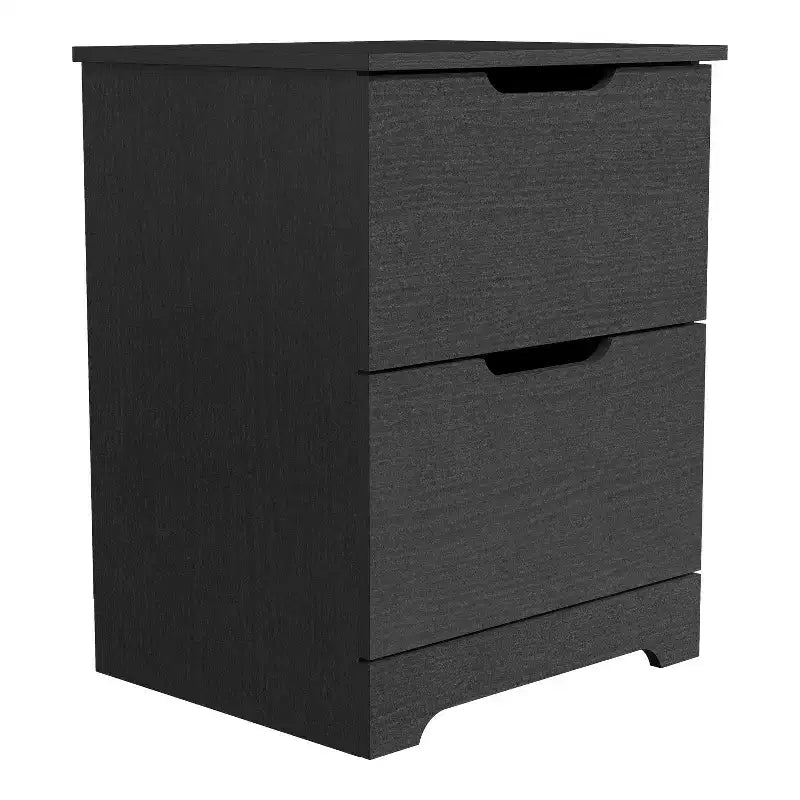Galano 2-Drawer Nightstand Set of 2 with Cutout Handles 18.7 W  15.7 D  23.7 H
