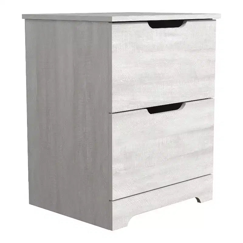 Galano 2-Drawer Nightstand Set of 2 with Cutout Handles 18.7 W  15.7 D  23.7 H