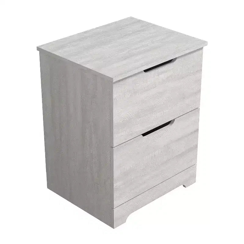 Galano 2-Drawer Nightstand Set of 2 with Cutout Handles 18.7 W  15.7 D  23.7 H