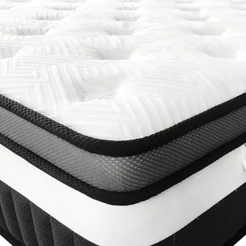 King Mattress 14 inch Hybrid Mattress, Cooling Memory Foam Mattress in a Box with Individually Pocket Springs, CertiPUR-US Certified, Medium Firm