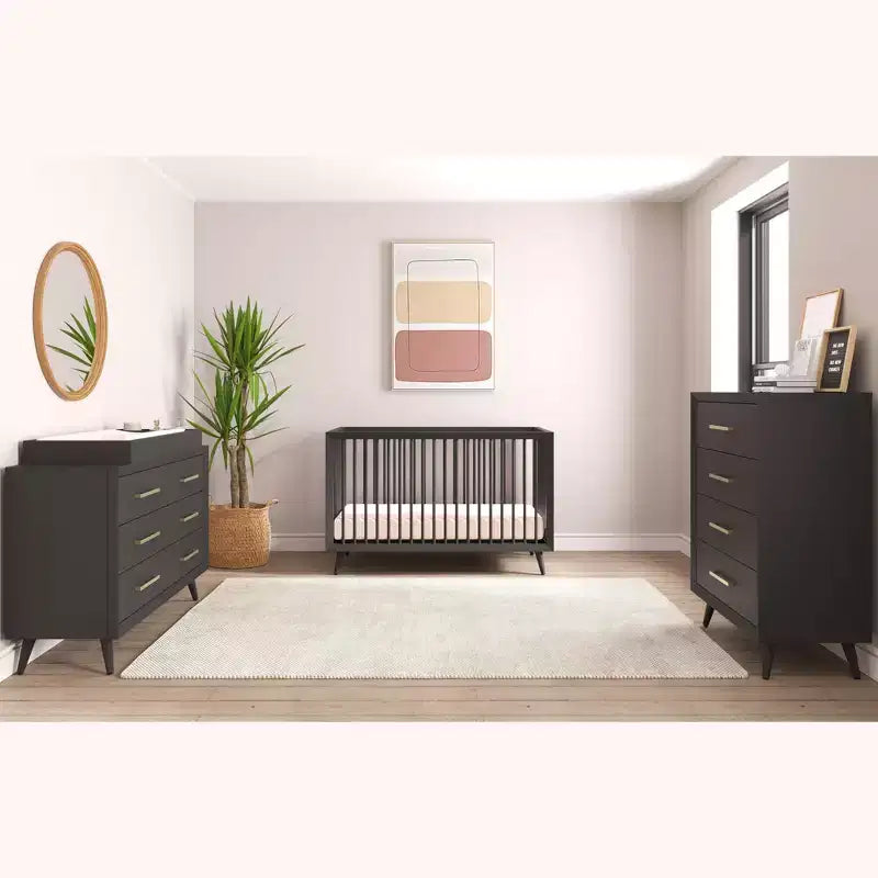 Child Craft Cranbrook 4-in-1 Convertible Crib, Converts to Day Bed, Toddler & Full Size Bed, 3 Mattress Positions, Baby Safe Finish