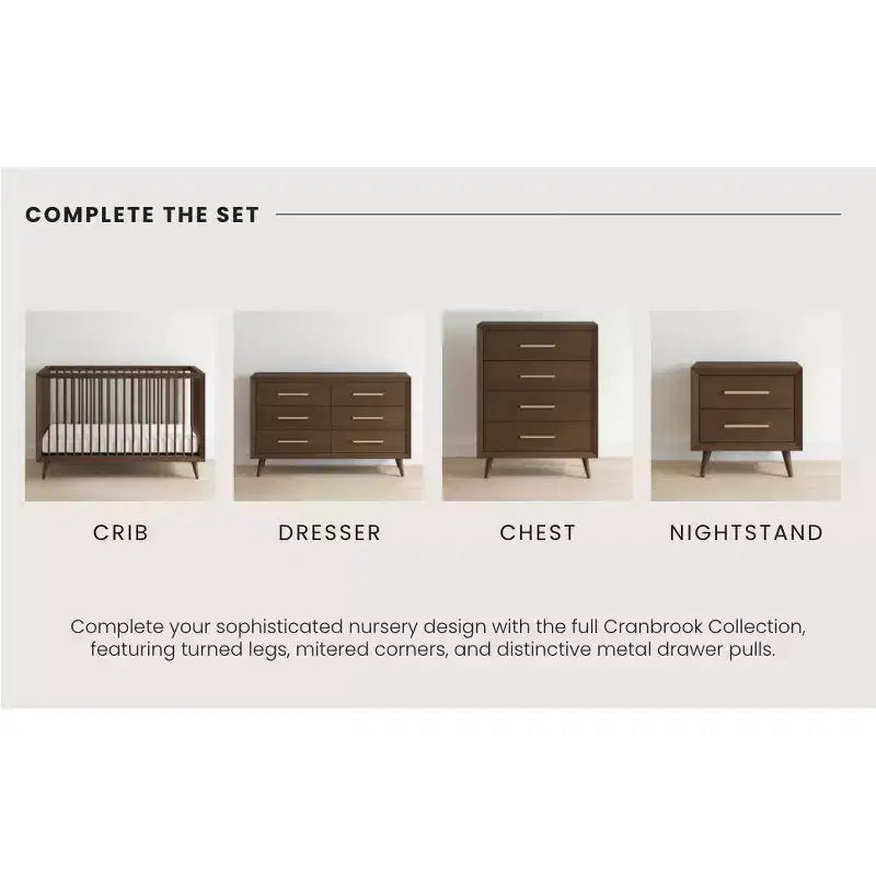 Child Craft Cranbrook 4-in-1 Convertible Crib, Converts to Day Bed, Toddler & Full Size Bed, 3 Mattress Positions, Baby Safe Finish