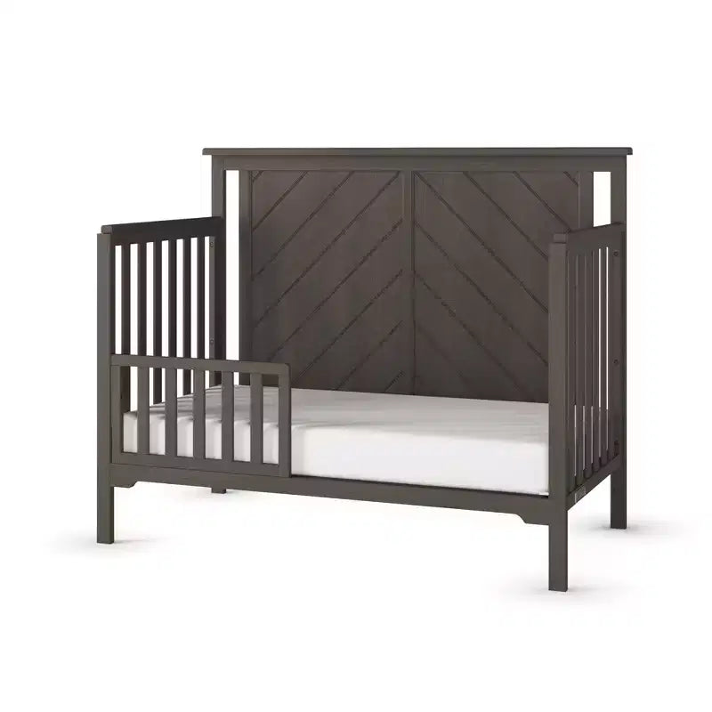 Child Craft Hampton Flat 4-in-1 Convertible Crib, Converts to Day Bed, Toddler & Full Size Bed, 3 Mattress Positions, Baby Safe Finish