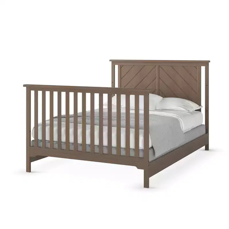 Child Craft Hampton Flat 4-in-1 Convertible Crib, Converts to Day Bed, Toddler & Full Size Bed, 3 Mattress Positions, Baby Safe Finish