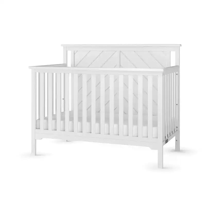 Child Craft Hampton Flat 4-in-1 Convertible Crib, Converts to Day Bed, Toddler & Full Size Bed, 3 Mattress Positions, Baby Safe Finish