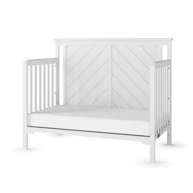 Child Craft Hampton Flat 4-in-1 Convertible Crib, Converts to Day Bed, Toddler & Full Size Bed, 3 Mattress Positions, Baby Safe Finish