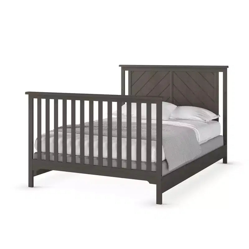 Child Craft Hampton Flat 4-in-1 Convertible Crib, Converts to Day Bed, Toddler & Full Size Bed, 3 Mattress Positions, Baby Safe Finish