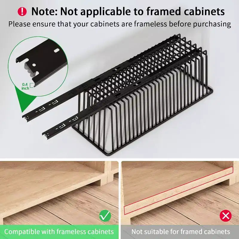 Pull Out Cabinet Organizer, Slide Out Drawers for Kitchen Cabinets, Slide Out Cabinet Organizer, Pantry Pull Out Shelves(Pack of 2)