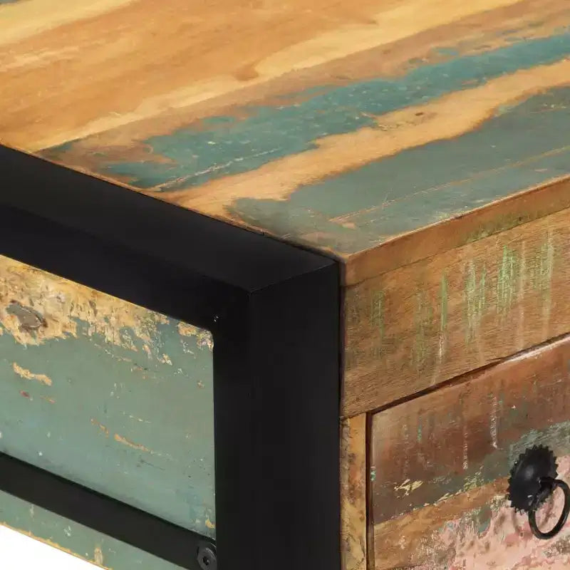vidaXL Desk Standing Home Office Table Computer Desk Workstation Solid Wood - 43.3 x 19.7 x 30.3 Solid Reclaimed Wood