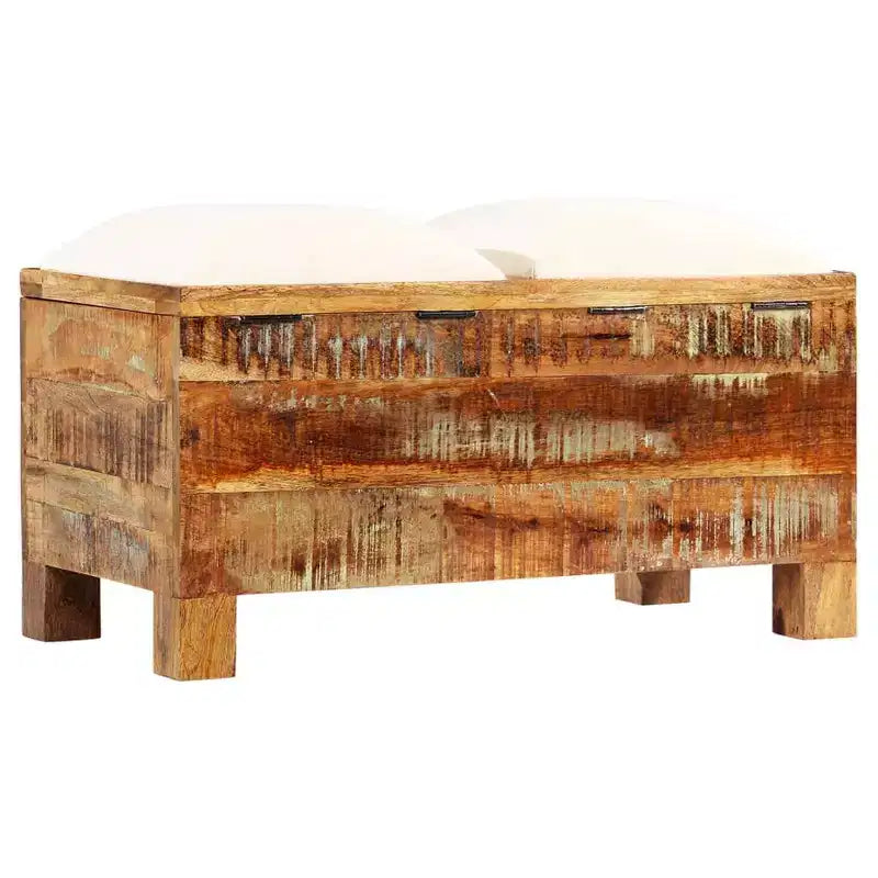 vidaXL Storage Bench Solid Reclaimed Wood 31.5x15.7x15.7