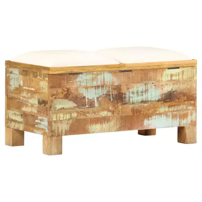 vidaXL Storage Bench Solid Reclaimed Wood 31.5x15.7x15.7