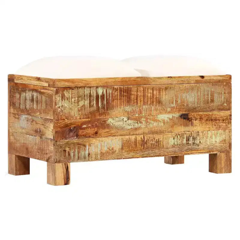 vidaXL Storage Bench Solid Reclaimed Wood 31.5x15.7x15.7