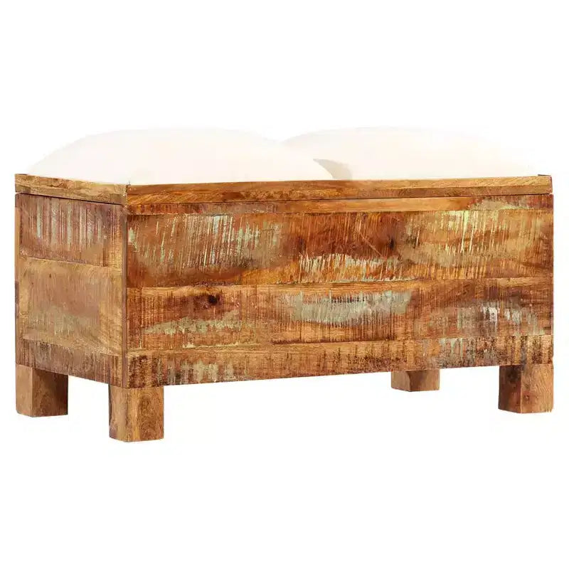vidaXL Storage Bench Solid Reclaimed Wood 31.5x15.7x15.7