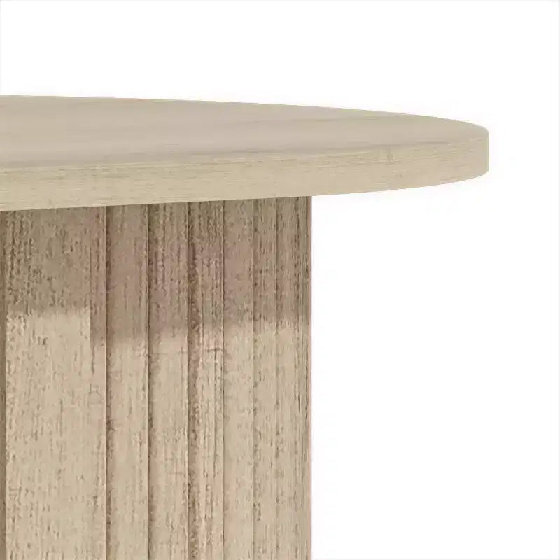 Galano Fluted Oblong Coffee Table with Semi-Round Base 39.2 W  19.5 D  14.9 H