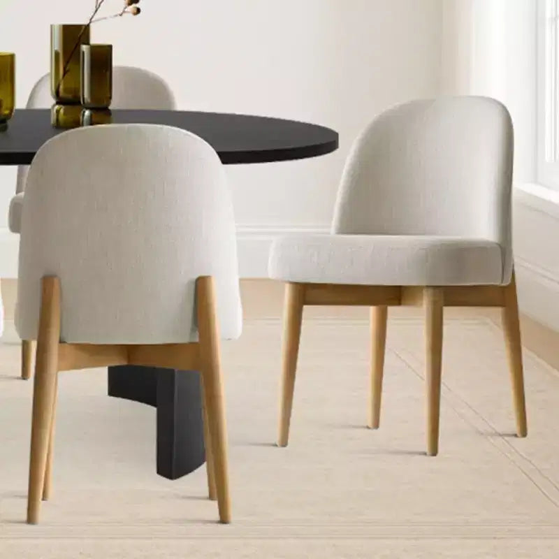 9-Piece Dining Set for 8,Modern Wood Dining Table with 6 Upholstered Linen Dinng Chairs with Solid Wood Legs for Dining Room,Farmhouse -Panipeachy