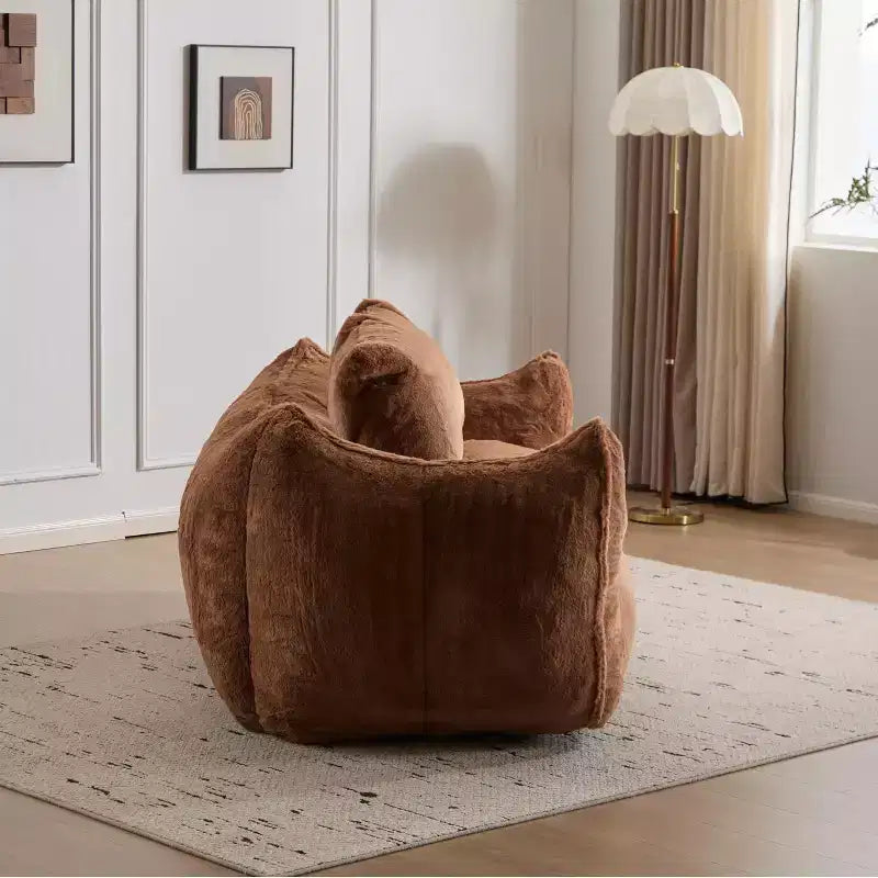 Okak Giant Bean Bag Sofa with 2 Pillows, Bean Bag Chair with Memory Foam for 2, Floor Chairs Lounge Sofa Chair for Living Room