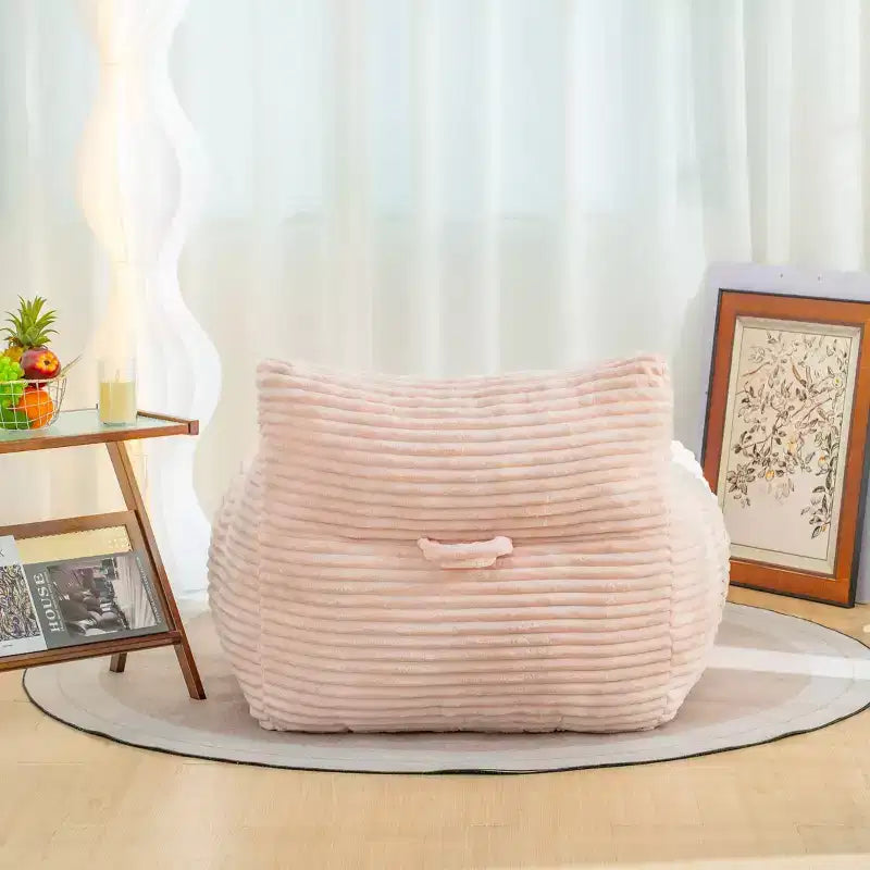 Okak Bean Bag Chair with Corduroy Fabric, Modern Lazy Sofa Chair with Armrest and High-Resilience Foam, Gaint Bean Bag Sofa for Living Room