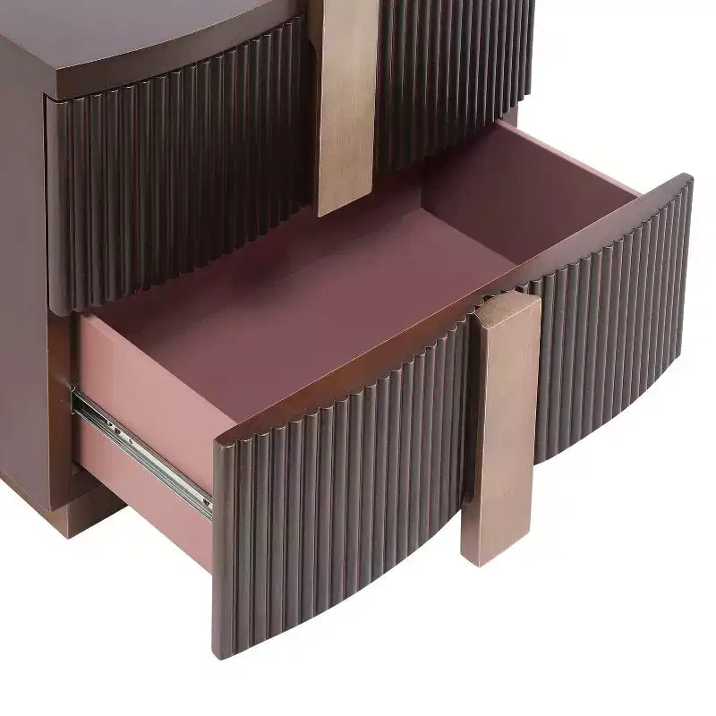Christopher Knight Home Aven Mid-Century Modern 2-Drawer Fluted Nightstand