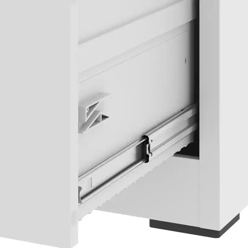 VIYET 27 2-Drawer Lateral File Cabinet with Lock - White Steel Filing Cabinet for Letter/Legal/A4 Files, Modern Home Office