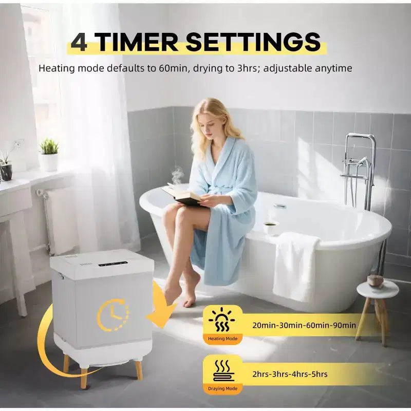 Towel Warmers for Bathrooms, Portable Electric Towel Heater with Heating & Drying Modes, Telescopic Rod, Heated Blanket Warmer Dryer for Home, Spa