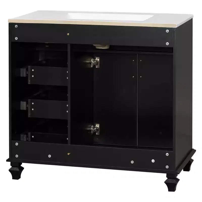 36 Bathroom Vanity Sink Combo with Storage , Bathroom Floor Cabinet with Drawers and Soft Close Doors