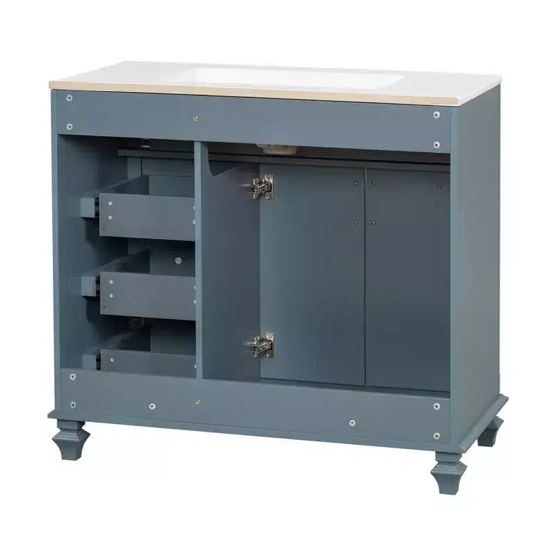 36 Bathroom Vanity Sink Combo with Storage , Bathroom Floor Cabinet with Drawers and Soft Close Doors
