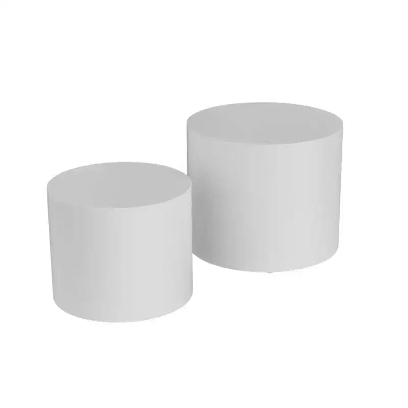 Nesting coffee table set of 2, modern round design with non-slip feetperfect accent or end tables for small spaces, living room, or bedroom