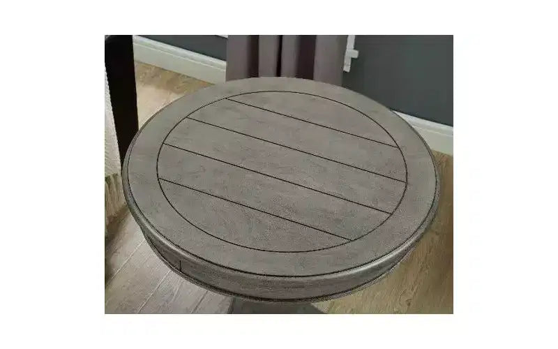TUYOHW Round Wood Pedestal Side Table, Traditional 26 End Table with Scrolled Legs, Timeless Accent Small Coffee Table for Living Room & Bedroom