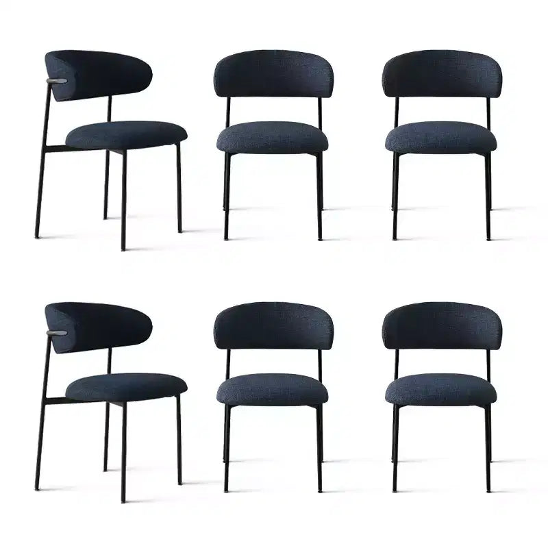 Panipeachy Dining Room Chairs Set of 6, Contemporary Floating Back Upholstered Kitchen Chair with Sturdy Metal Frame