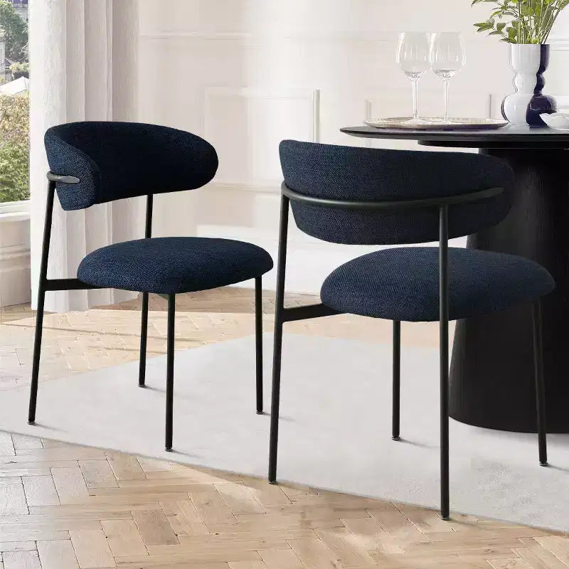 Panipeachy Dining Room Chairs Set of 6, Contemporary Floating Back Upholstered Kitchen Chair with Sturdy Metal Frame