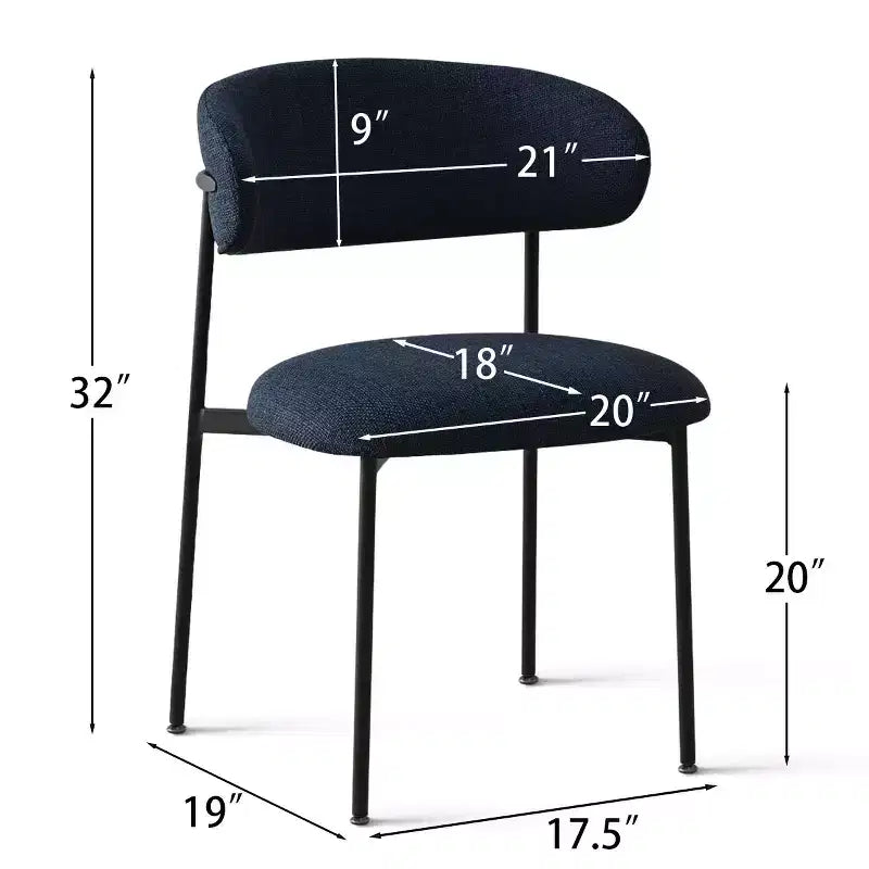Panipeachy Dining Room Chairs Set of 6, Contemporary Floating Back Upholstered Kitchen Chair with Sturdy Metal Frame