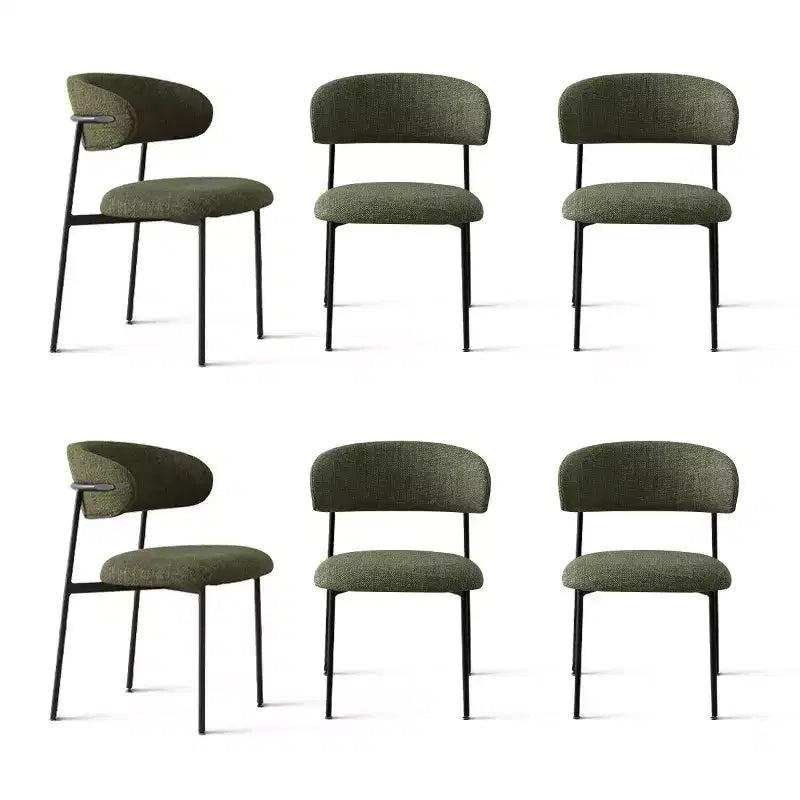 Panipeachy Dining Room Chairs Set of 6, Contemporary Floating Back Upholstered Kitchen Chair with Sturdy Metal Frame