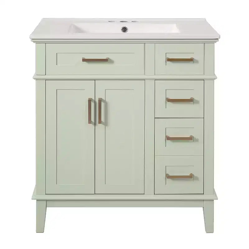 30 Bathroom Vanity with Sink, Bathroom Storage Cabinet with Soft-Close Doors and Drawers for Small Space