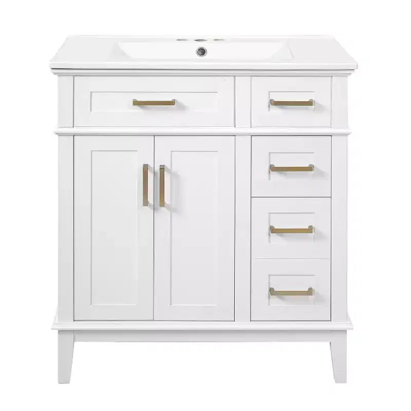 30 Bathroom Vanity with Sink, Bathroom Storage Cabinet with Soft-Close Doors and Drawers for Small Space