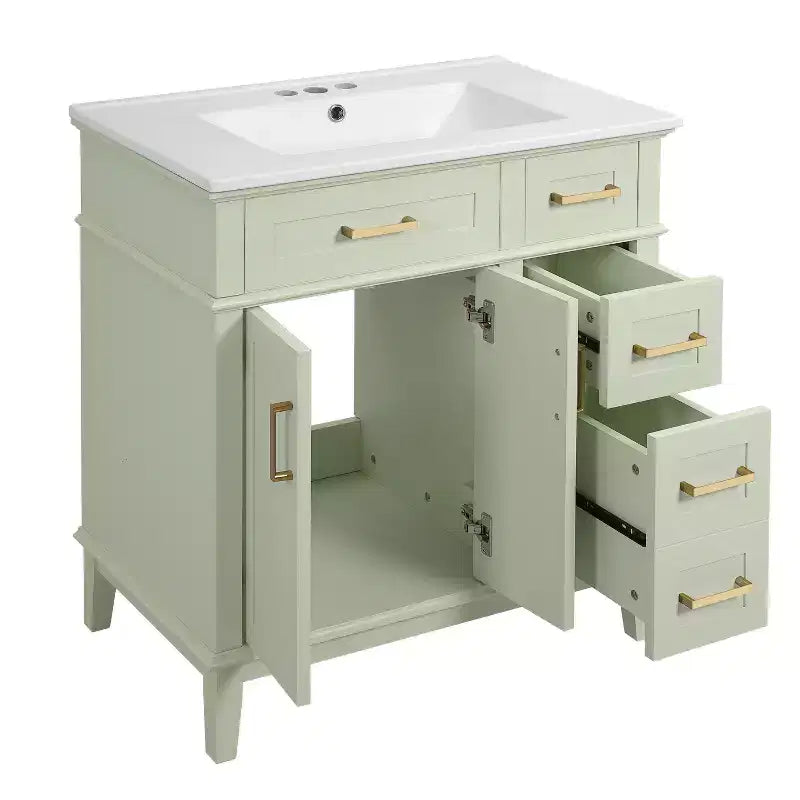 30 Bathroom Vanity with Sink, Bathroom Storage Cabinet with Soft-Close Doors and Drawers for Small Space
