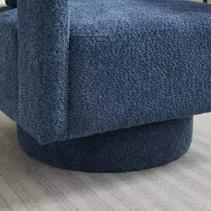 GDFStudio Evelyn Modern Boucle Upholstered Square Swivel Accent Chair with Open Back