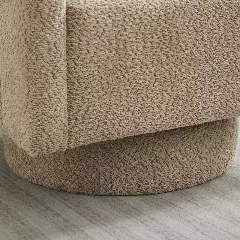 GDFStudio Evelyn Modern Boucle Upholstered Square Swivel Accent Chair with Open Back
