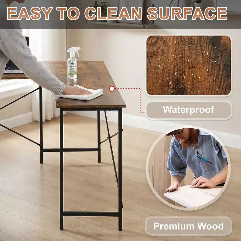 BestMassage Modern L-Shaped Computer Desk for Home Office, Heavy Duty Gaming Desk with CPU Holder & Storage Bag
