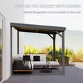 Gazebo mural 2,4 x 2,4 m avec système de drainage caché