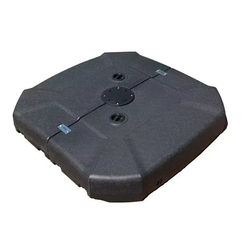 Pied de parasol déporté sur roues, 200 kg, lestable avec eau ou sable, de la marque Clihome