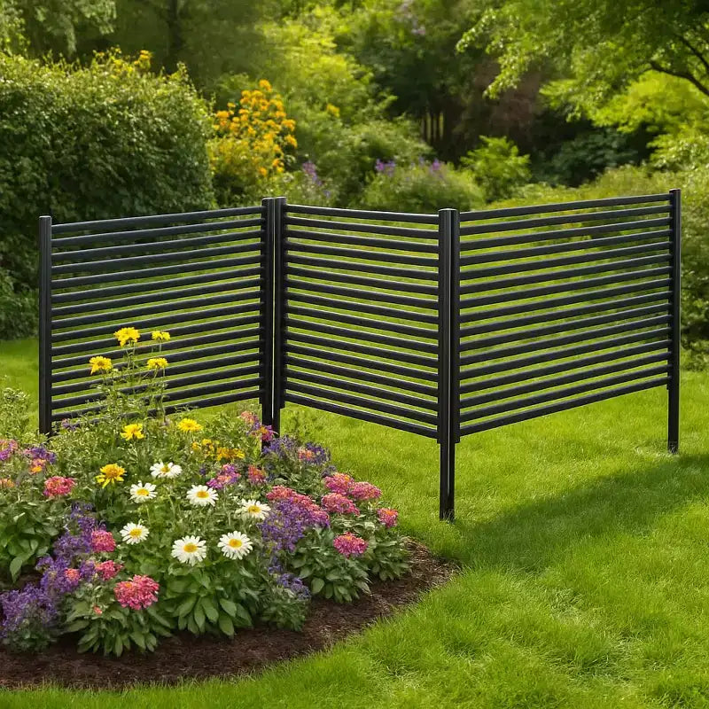 Clôture brise-vue 2 panneaux, clôture décorative de jardin en métal avec animaux, bordure paysagère antirouille pour plates-bandes, potagers, patio, arrière-cour