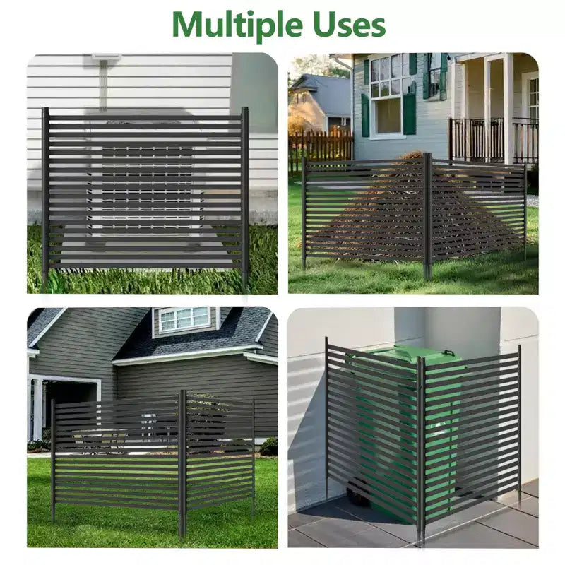 Clôture brise-vue 2 panneaux, clôture décorative de jardin en métal avec animaux, bordure paysagère antirouille pour plates-bandes, potagers, patio, arrière-cour