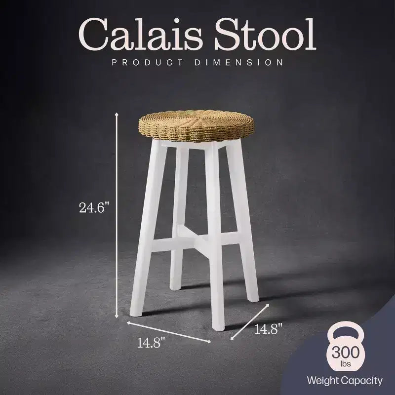 Lot de 2 tabourets de bar, blancs