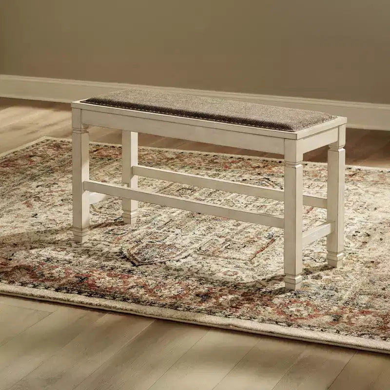 Bolanburg Counter Height Dining Room Bench Antique White - Signature Design by Ashley
